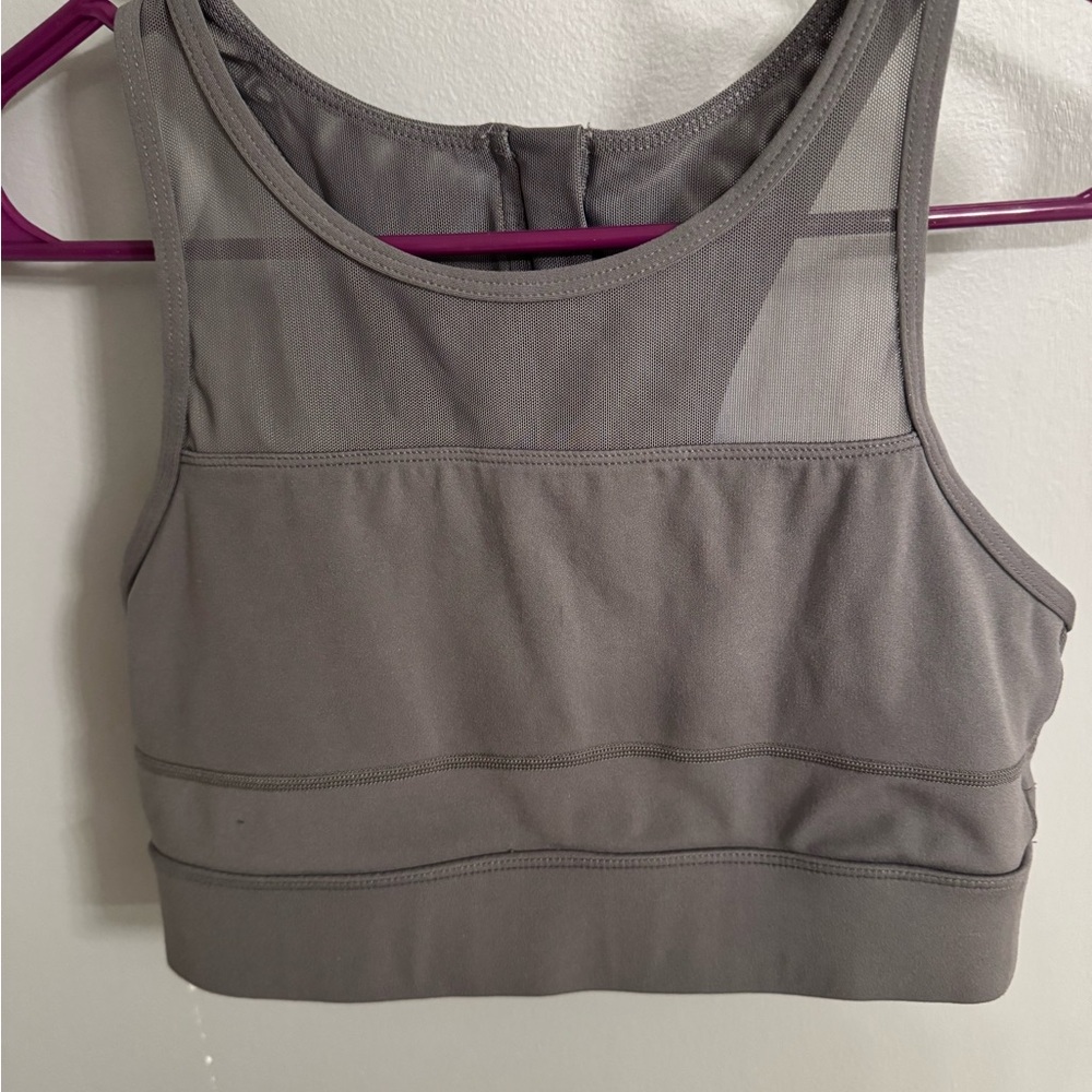 Gray Mesh Sports Bra Zyia